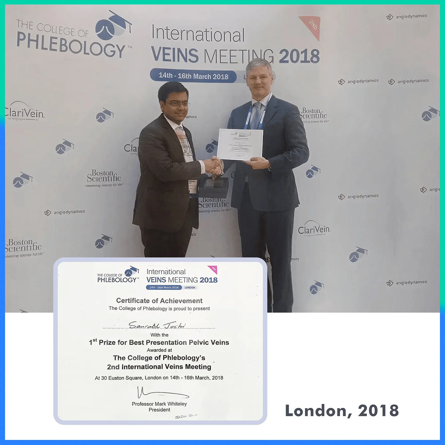 dr. saurabh joshi with college of phlebology london award for varicose veins treatment in 2018 copy.jpg